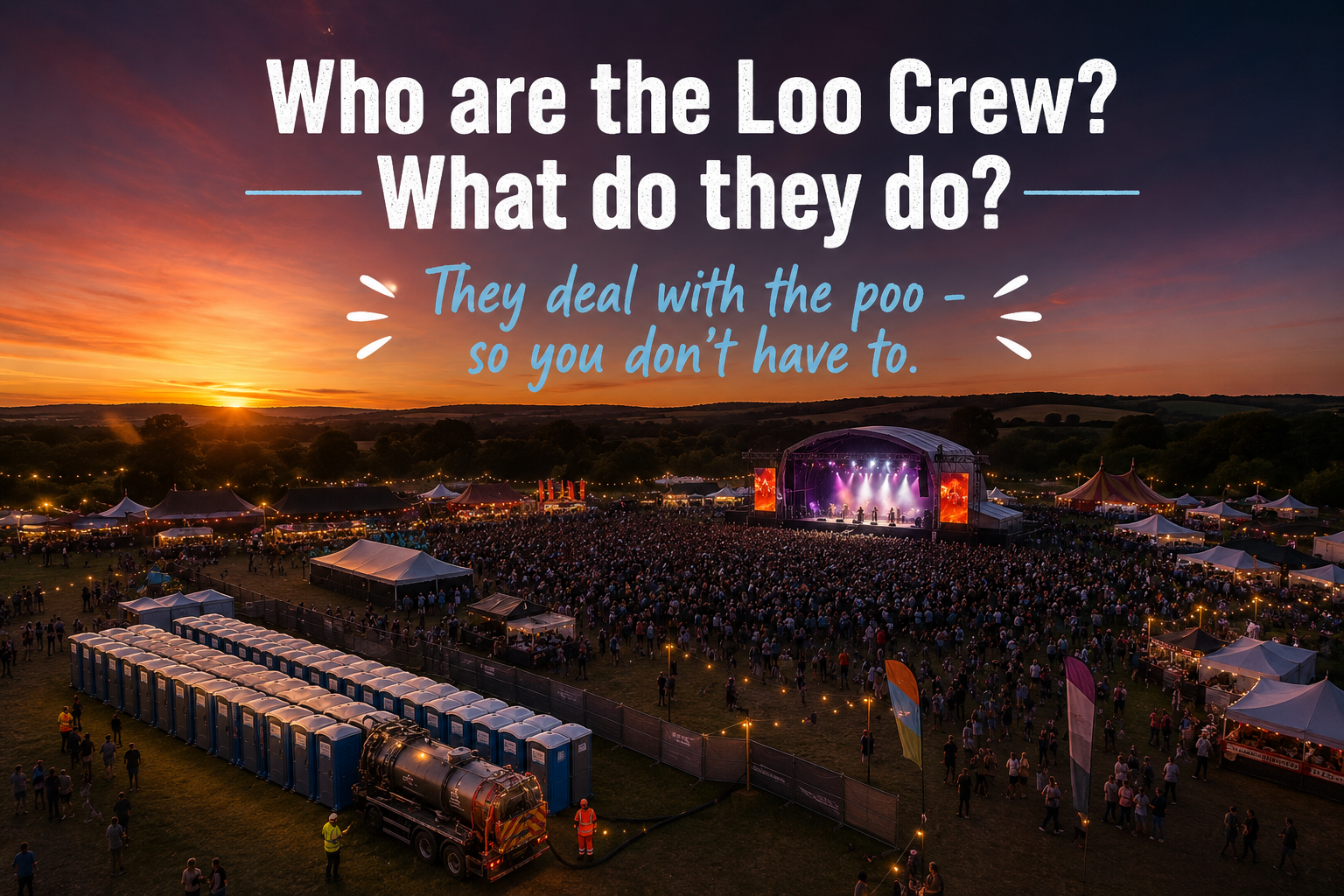 Burnham portable toilet hire SOMERSET OUTDOOR EVENT SPECIALISTS Who are the Loo Crew? What do they do? They deal with the poo - so you don’t have to.